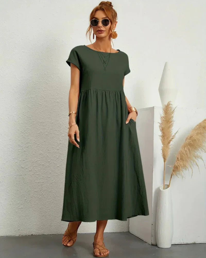 Icone™ FlowDress: Casual Zachte Flow Elegante Stijl Losse Maxi Jurk