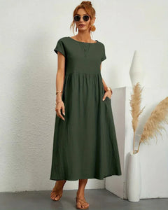 Icone™ FlowDress: Casual Zachte Flow Elegante Stijl Losse Maxi Jurk