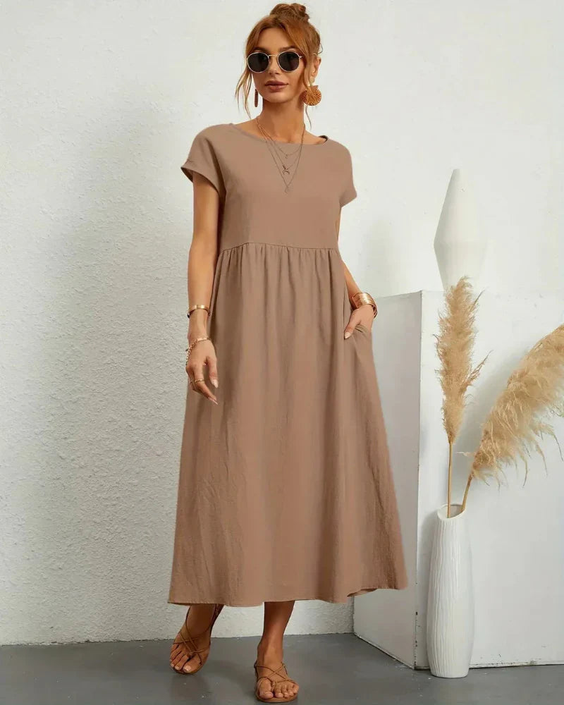 Icone™ FlowDress: Casual Zachte Flow Elegante Stijl Losse Maxi Jurk