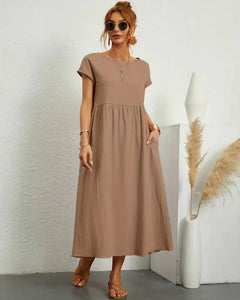 Icone™ FlowDress: Casual Zachte Flow Elegante Stijl Losse Maxi Jurk