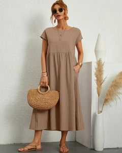 Icone™ FlowDress: Casual Zachte Flow Elegante Stijl Losse Maxi Jurk
