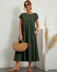 Icone™ FlowDress: Casual Zachte Flow Elegante Stijl Losse Maxi Jurk