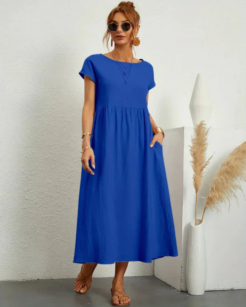 Icone™ FlowDress: Casual Zachte Flow Elegante Stijl Losse Maxi Jurk