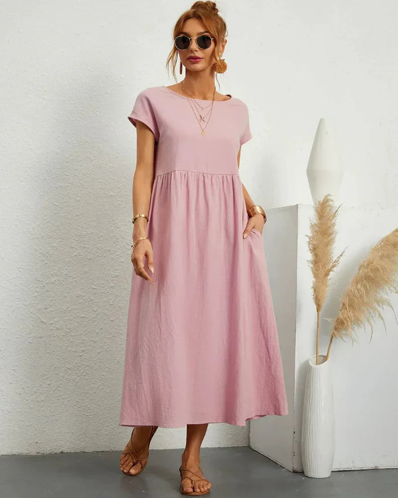 Icone™ FlowDress: Casual Zachte Flow Elegante Stijl Losse Maxi Jurk