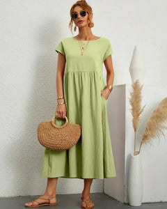 Icone™ FlowDress: Casual Zachte Flow Elegante Stijl Losse Maxi Jurk