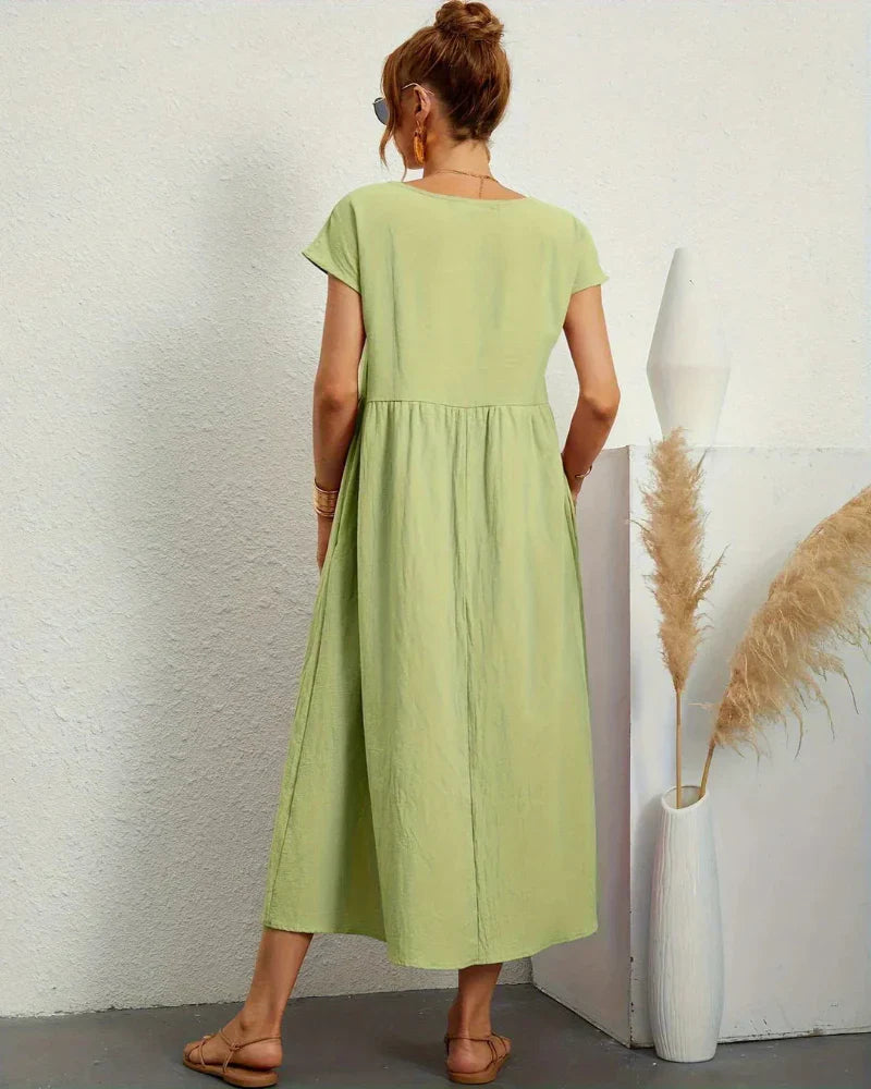 Icone™ FlowDress: Casual Zachte Flow Elegante Stijl Losse Maxi Jurk