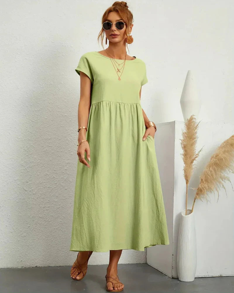 Icone™ FlowDress: Casual Zachte Flow Elegante Stijl Losse Maxi Jurk