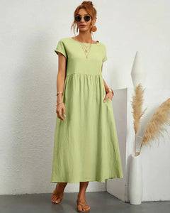 Icone™ FlowDress: Casual Zachte Flow Elegante Stijl Losse Maxi Jurk