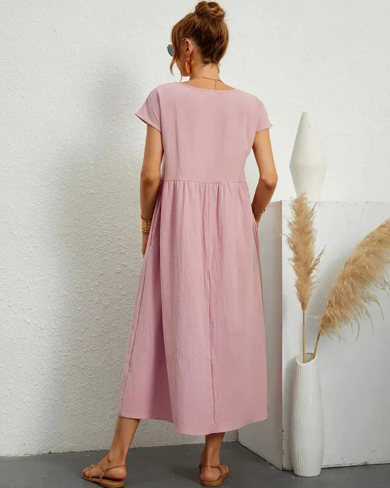 Icone™ FlowDress: Casual Zachte Flow Elegante Stijl Losse Maxi Jurk