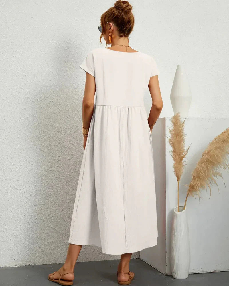 Icone™ FlowDress: Casual Zachte Flow Elegante Stijl Losse Maxi Jurk