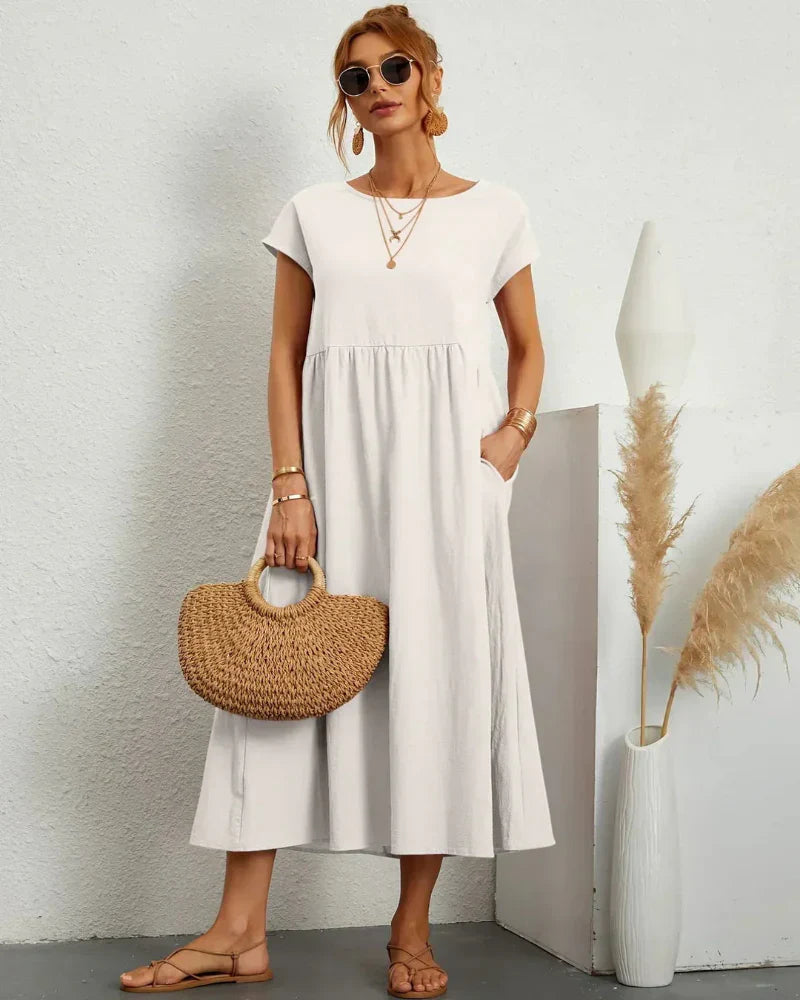 Icone™ FlowDress: Casual Zachte Flow Elegante Stijl Losse Maxi Jurk