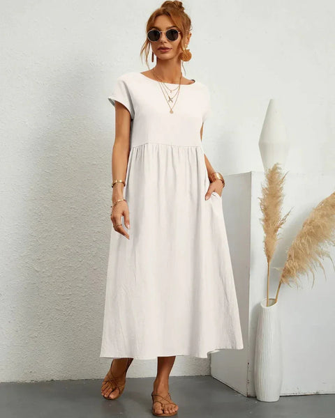 Icone™ FlowDress: Casual Zachte Flow Elegante Stijl Losse Maxi Jurk