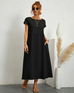 Icone™ FlowDress: Casual Zachte Flow Elegante Stijl Losse Maxi Jurk