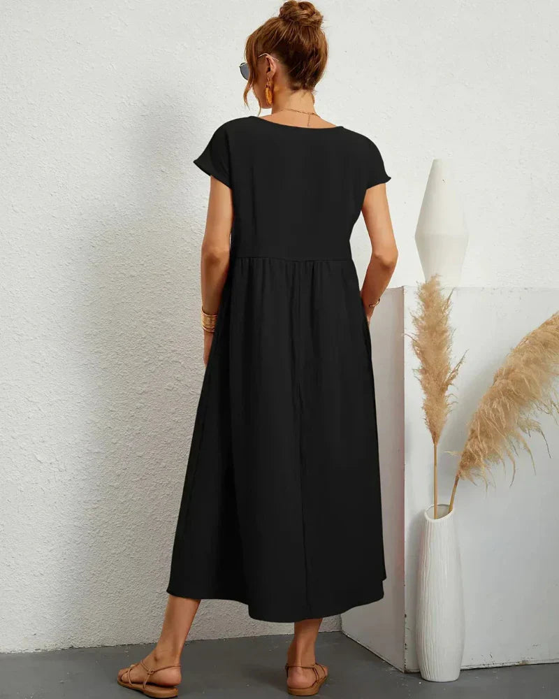 Icone™ FlowDress: Casual Zachte Flow Elegante Stijl Losse Maxi Jurk