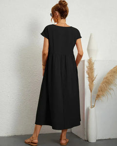Icone™ FlowDress: Casual Zachte Flow Elegante Stijl Losse Maxi Jurk