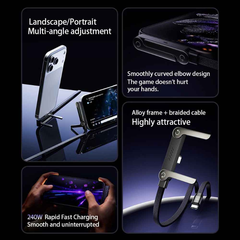 Holder360° StandCharger 1+1 GRATIS: 90-Graden Elleboog Snel Opladen Standaard Oplader
