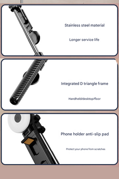 SelfieStick - Duo-Licht Selfie Stok