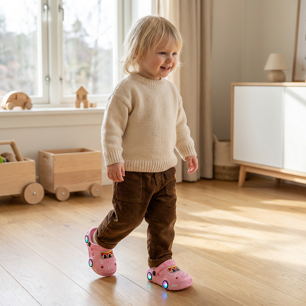 Kletshuts™ CarSlippers: Flitsende Lichten Leuke Autoslippers Voor Kinderen
