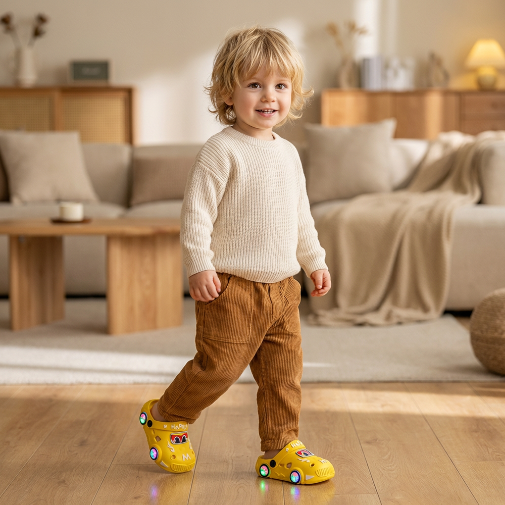 Kletshuts™ CarSlippers: Flitsende Lichten Leuke Autoslippers Voor Kinderen