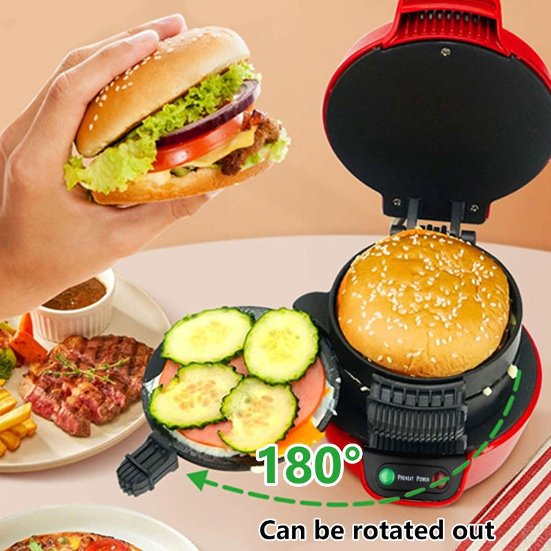 Globetrek° BurgerMaker: Elektrische Burgerpers Sandwich En Pattymaker