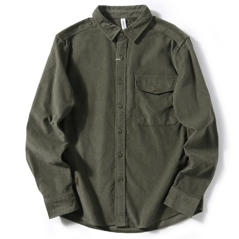 Icone™ CozyShirt: Middelgewicht Geborsteld Nut Zak Gezellig Shirt