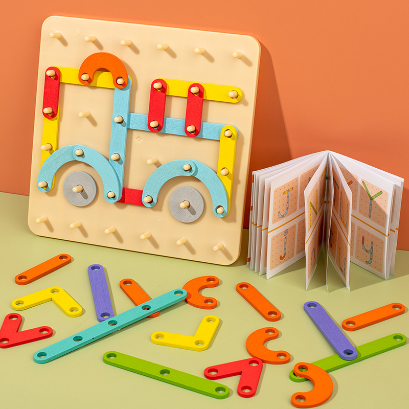 Kletshuts™ PuzzleBoard - Montessori Houten Puzzelbord Set
