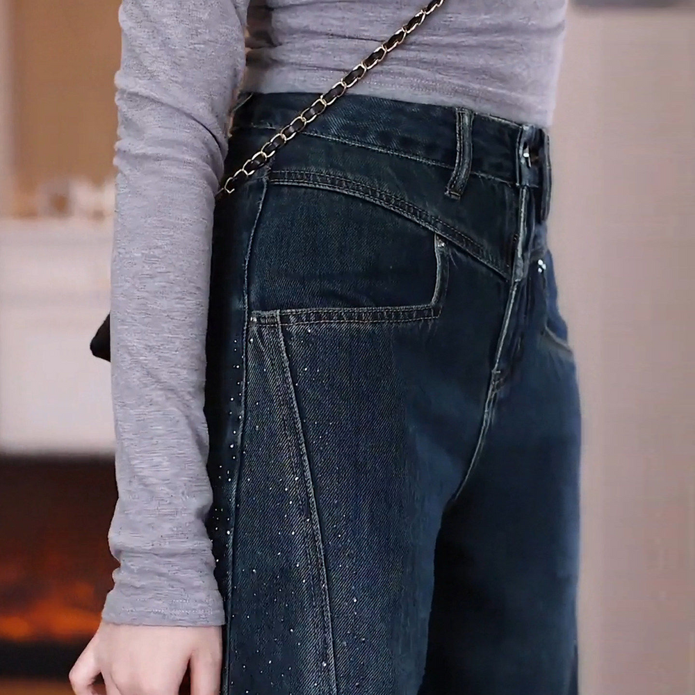 Icone™ GlitterPants: Veelzijdige Mode Denim Glitter Broek Voor Elke Dag