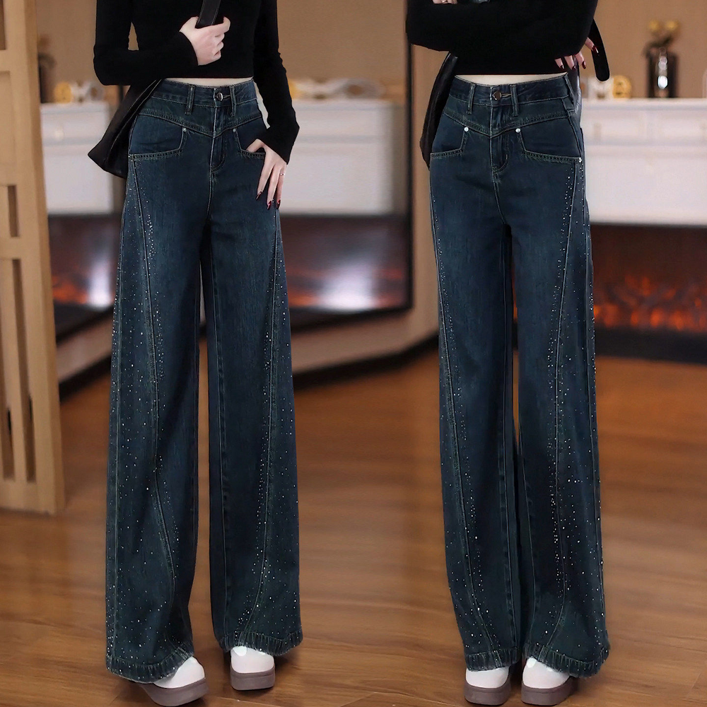 Icone™ GlitterPants: Veelzijdige Mode Denim Glitter Broek Voor Elke Dag