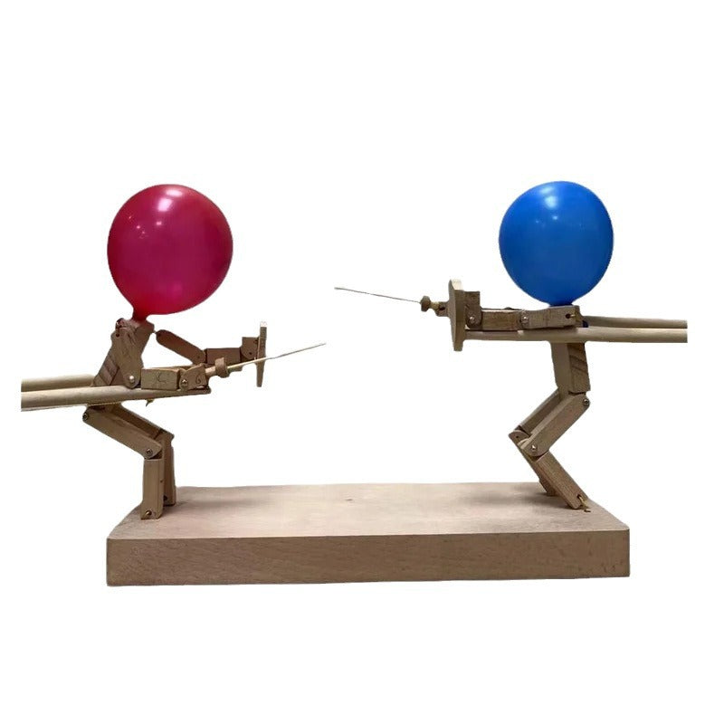 Kletshuts™ BalloonDuel: Houten Speelgoed Ballon Interactief Duel Spel Leuk Feest Spel