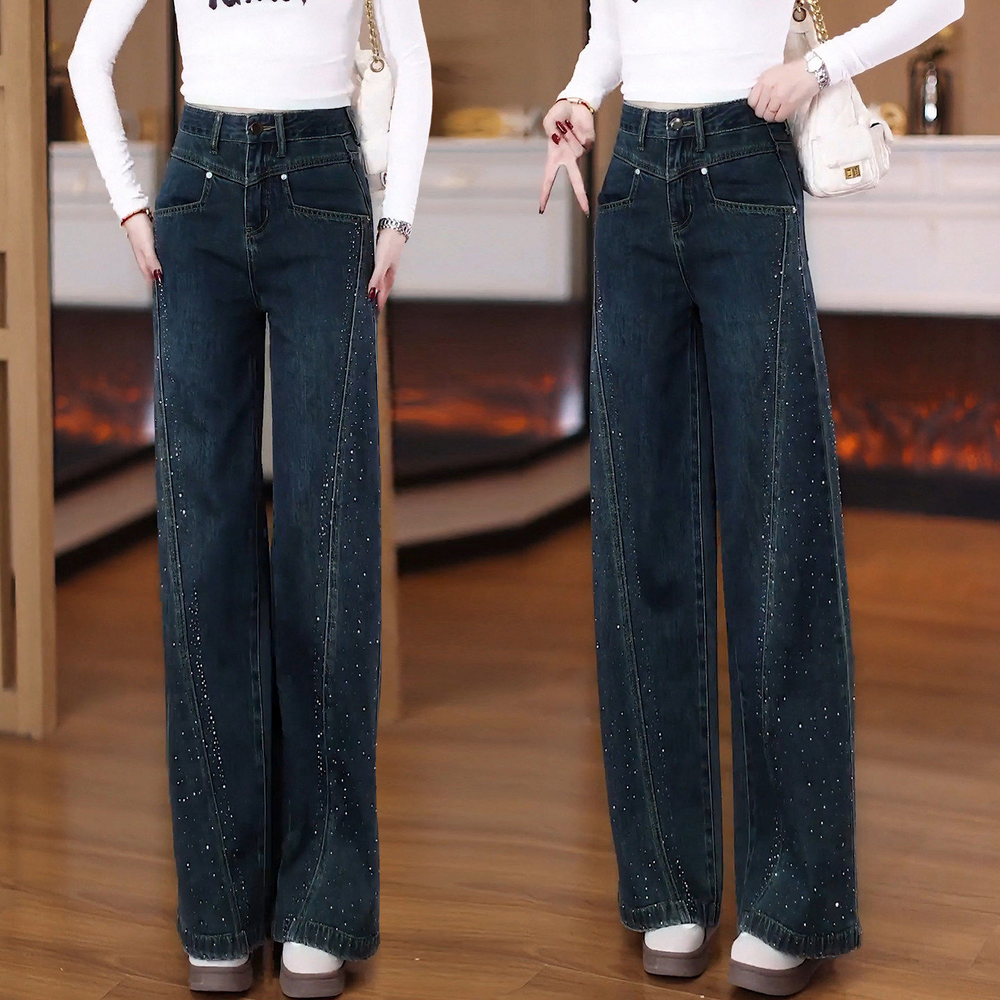 Icone™ GlitterPants: Veelzijdige Mode Denim Glitter Broek Voor Elke Dag