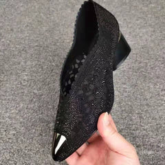Happy™ GlimmerShoes: Mesh Hakken Schoenen Met Kristallen Accenten