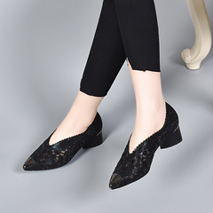 Happy™ GlimmerShoes: Mesh Hakken Schoenen Met Kristallen Accenten