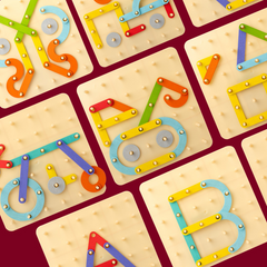 Kletshuts™ PuzzleBoard - Montessori Houten Puzzelbord Set