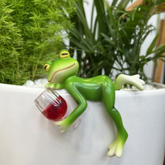GardenOrnament: Schattig Kikker Decoratie Hangend Pot Rand Tuin Ornament