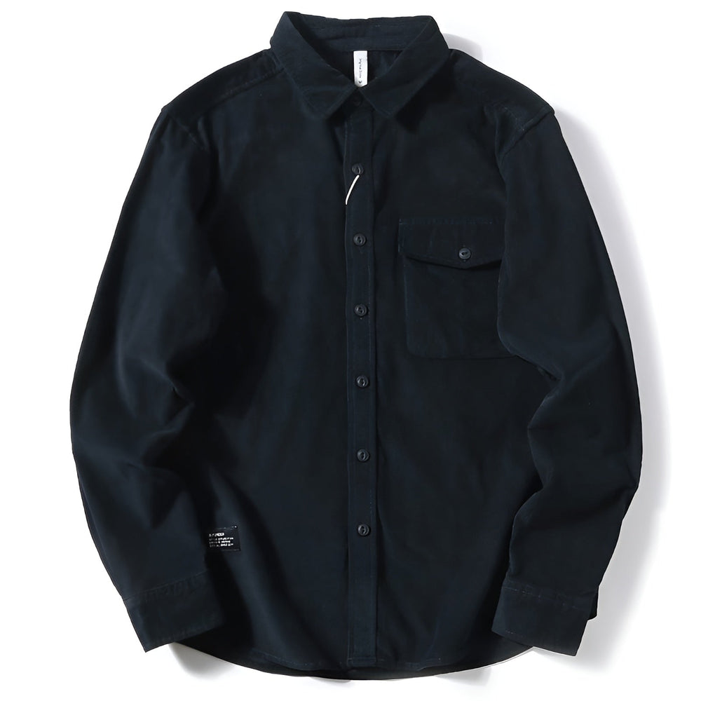Icone™ CozyShirt: Middelgewicht Geborsteld Nut Zak Gezellig Shirt