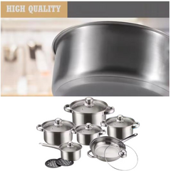 Globetrek° CookingSet: 12-Delige Roestvrijstalen Kookgerei Set