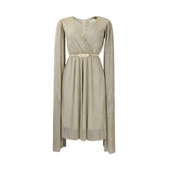 Icone™ ElegantDress: V-Hals Dames Elegante Jurk Met Riem