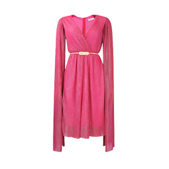 Icone™ ElegantDress: V-Hals Dames Elegante Jurk Met Riem
