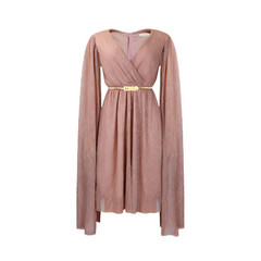 Icone™ ElegantDress: V-Hals Dames Elegante Jurk Met Riem
