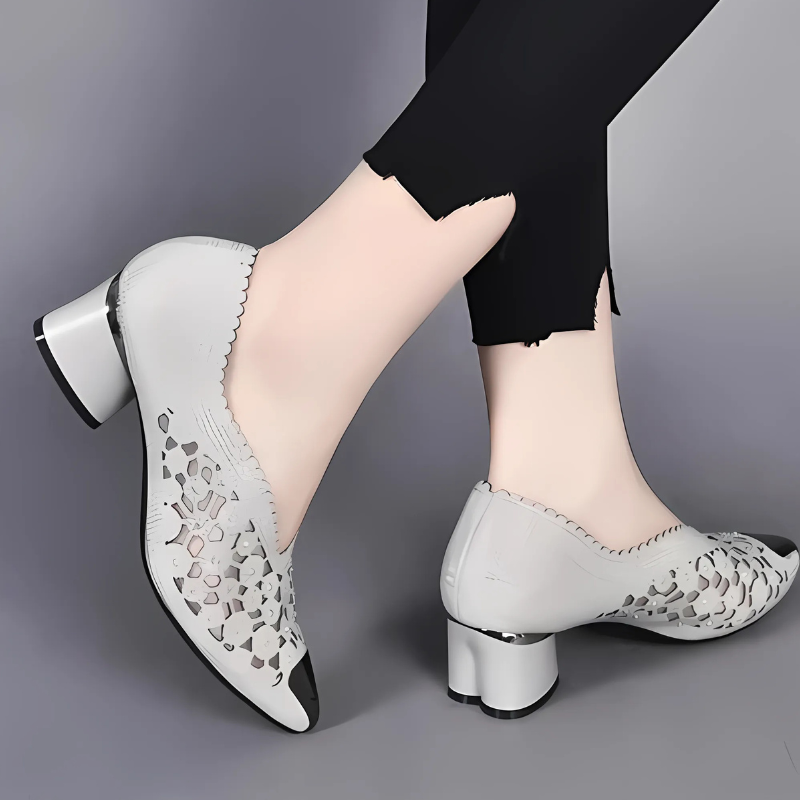 Happy™ GlimmerShoes: Mesh Hakken Schoenen Met Kristallen Accenten