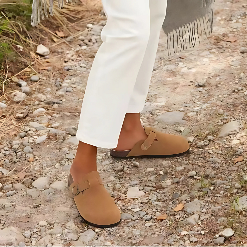 Happy™ ClassySandals: Comfortabele Klassieke Stijl Gesloten Teen Platte Sandalen