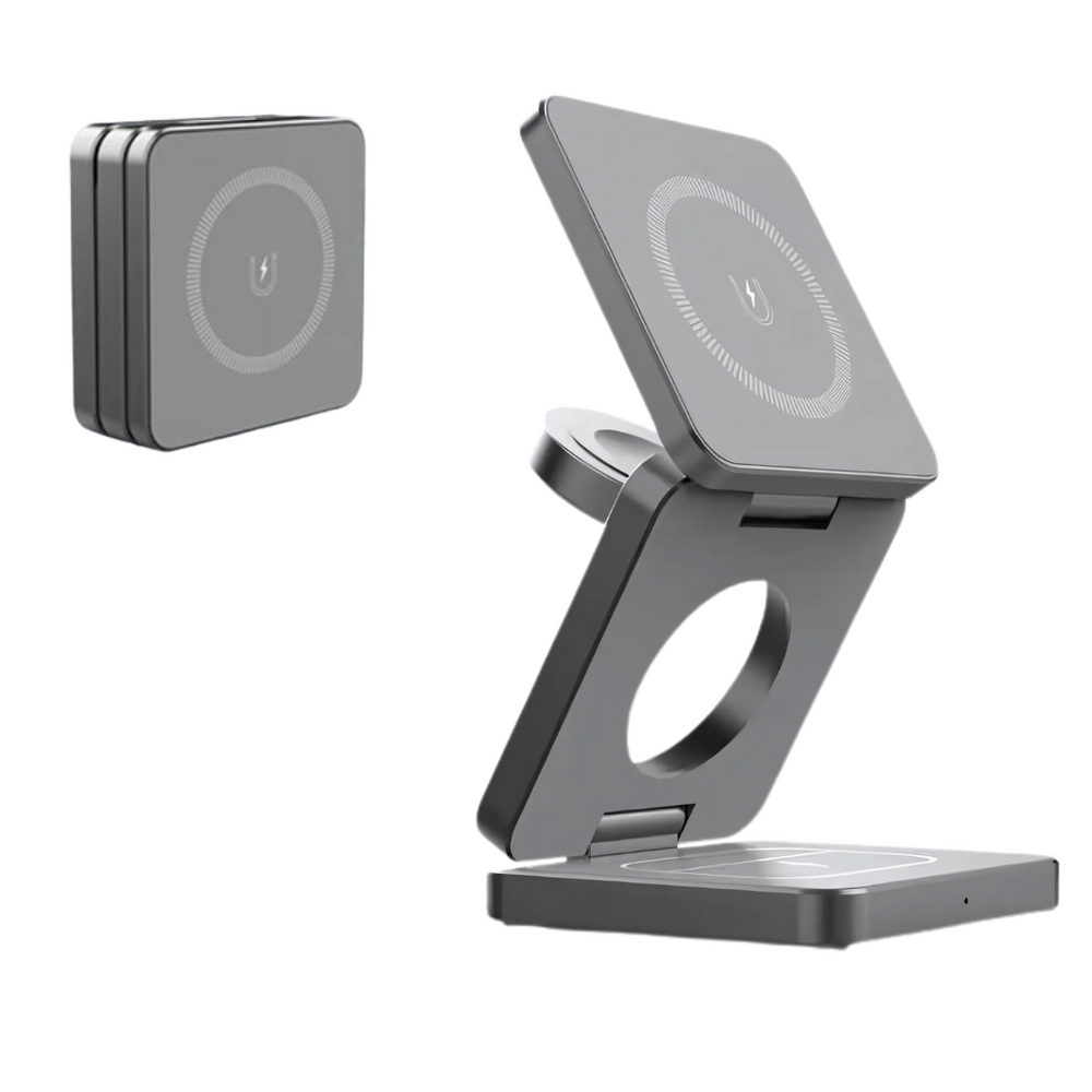 Holder360° MultiCharger: Multifunctioneel Opvouwbaar Magnetisch Oplaad Standaard