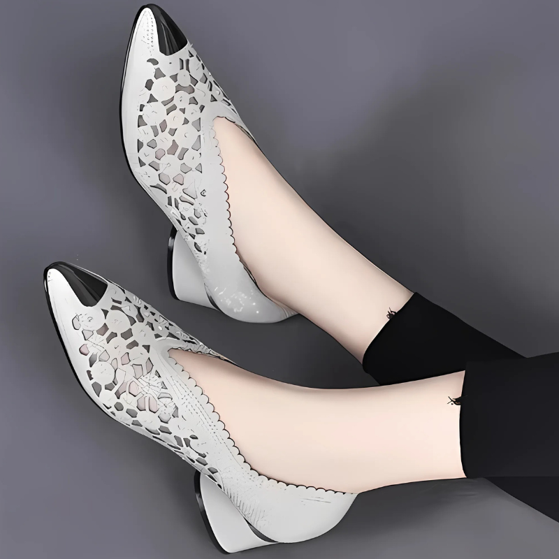 Happy™ GlimmerShoes: Mesh Hakken Schoenen Met Kristallen Accenten