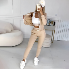 Icone™ OutfitSet: Jas, Tanktop En Broek Casual Outfit Set Voor Dames