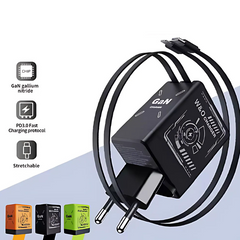 DualCharger: Snel Opladen Dubbel Intrekbare Kabel Reislader