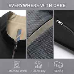 Icone™ CasualJacket: Staande Kraag Casual Rits Jas Voor Heren