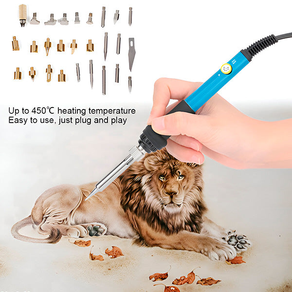 PyrographyKit - DIY Houtbrand Creatief Ambacht Ontwerp Pyrography Meerdere Tips Kit