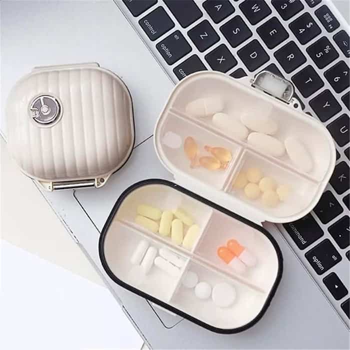 PillBox 1+1 GRATIS: Veilige Draagbare En Handige Pillenorganizer Opslagdoos