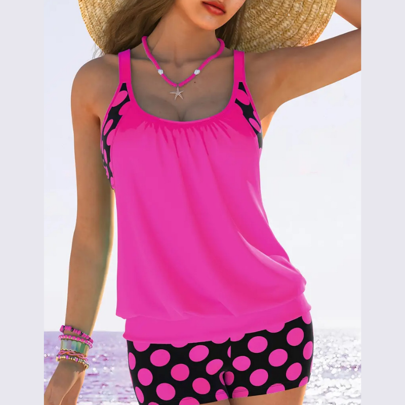 Icone™ BeachChic: Losse Mouwloze Top En Chique Shorts Strandoutfit Set