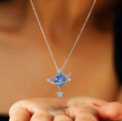 Jewelance™ MoonNecklace 1+1 GRATIS: Blauw Planeet Ster Maan Hanger Ketting